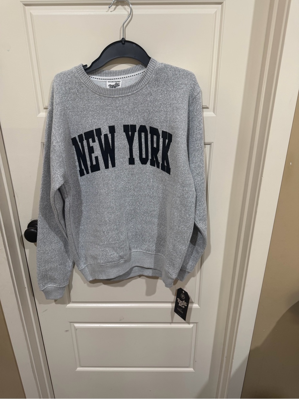 Parks Project Grey 'New York' Crewneck Sweater